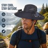 Solar Fan Wide Brim Hat for Outdoor Cooling – Polyester