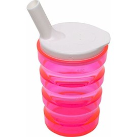 Pflegehome24® Drinking Cup – Leak-Proof – 1 Piece (Transparent-Pink)
