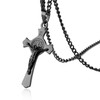 HZMAN Stainless Steel Saint St St. Benedict Crucifix Cross Pendants
