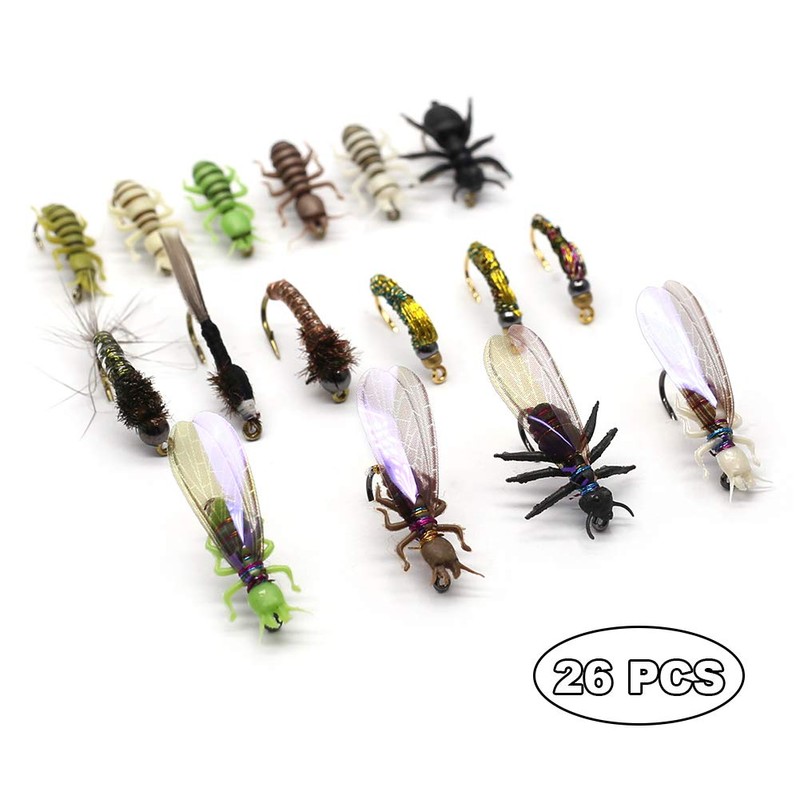 YZD Realistic Trout Hand Tie Fly Fishing Flies Collection Dry