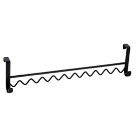 Eastrpupira Bedside Storage Organizer, Dormitory Bedside Hanging Hook Rack, Dormitory Bedside Storage Hook, Hanger for Dorm Room, for Coats Towels and Clothes Fits Bunk Beds Home Decor (Black)