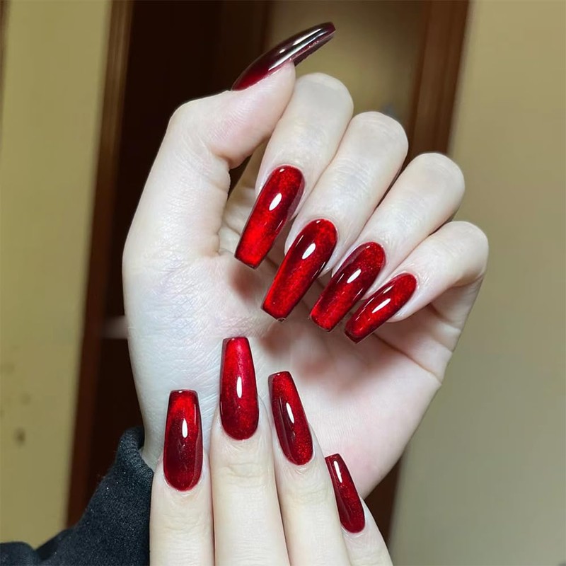 NAILKISS Wine Red Cat Eye Magnetic Gel Polish (A-008)