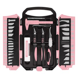 MANUFORE 34pcs Large Exacto Knife set Deluxe Craft Precision Knife Set Include 3pcs Craft Knives with Anti-Slip Rubber Grip, 25pcs Different Blades, 2pcs Needles, Sharpening Stone, Screwdriver