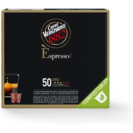 Caffè Vergnano 1882 , Compostable capsules compatible with Nespresso® – Oro - 1 pack x 50 capsules