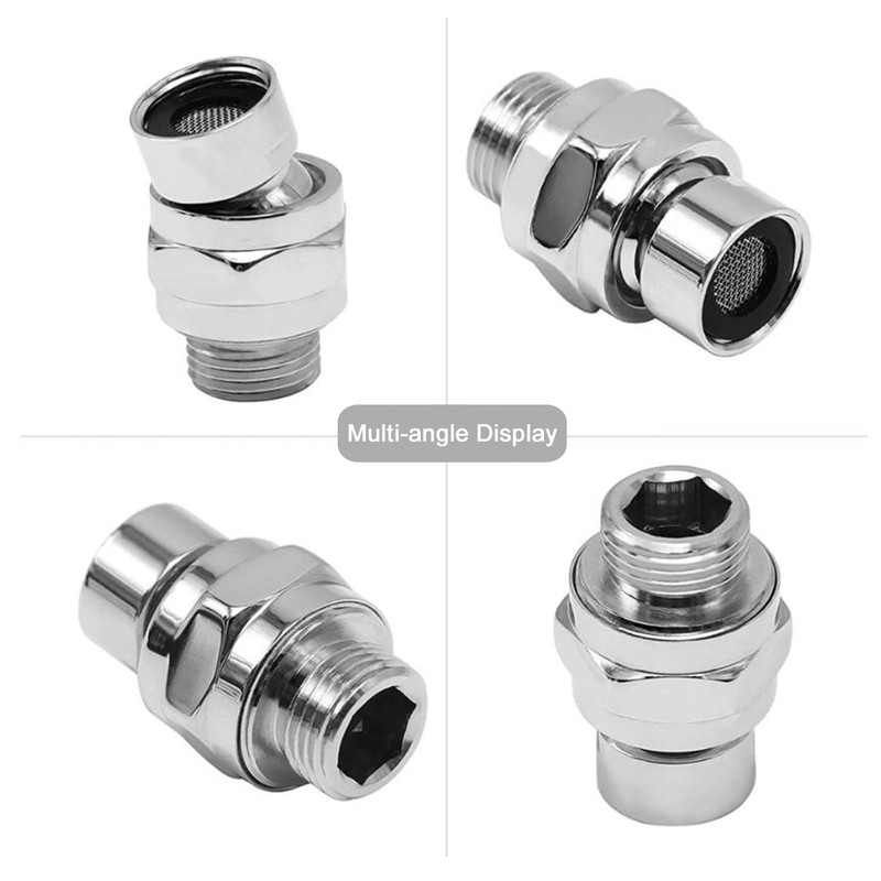 Gasea Shower Head Adapter, 360° Universal Rotating Shower Head Ball