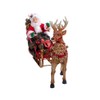 Kurt Adler Fabriché 10-Inch Santa in Sleigh with Deer Tablepiece