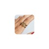 Goenjoy 14K Gold Plated Interlocked Stackable Rings for Women, Statement