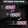 DSLIHA 3D Digital Alarm Clock for Bedrooms, LED Desk USB