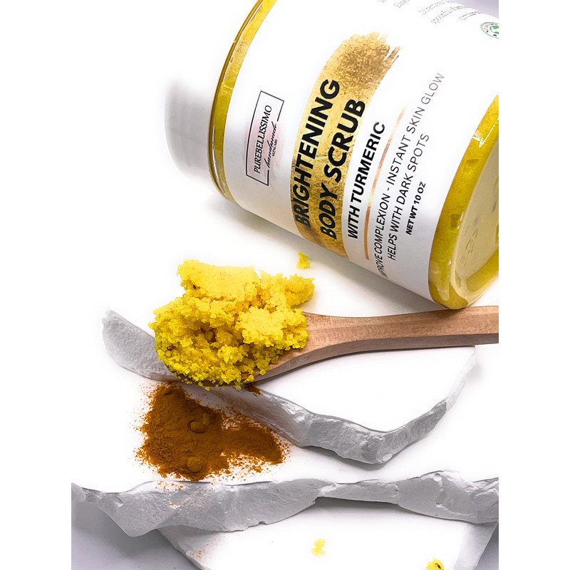 SUGAR BODY SCRUB Brightening Turmeric Exfoliant for Dark Spots