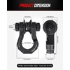 DAYDOOR D Ring Shackles with Snatch Block, 45,000Lbs Break Strength