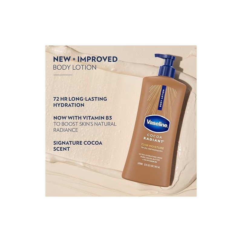 Vaseline Intensive Care Lotion, Cocoa Radiant 32 oz