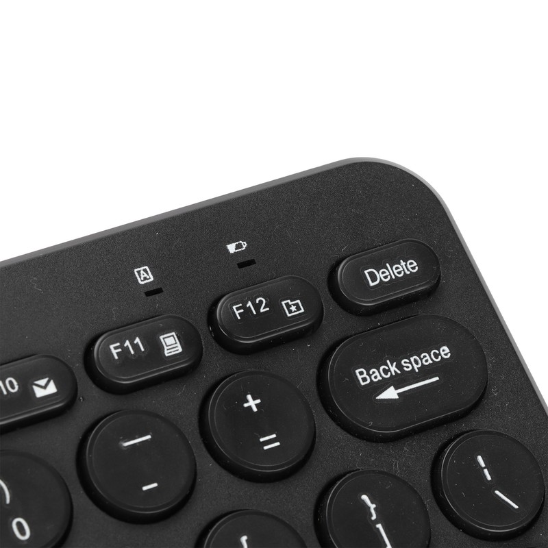 Keyboard Mouse Combo 2.4G Wireless Round Keycaps Ergonomic Design Silent
