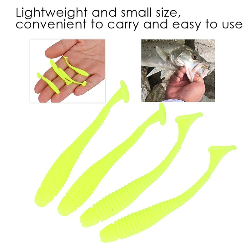 50 Pcs 5cm Soft Plastic Fishing Lures - T Tail