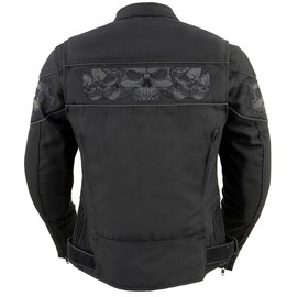 Milwaukee Leather Women's Textile Classic Crossover Motorcycle Riders Jacket - All Year Wear - Medium - Medium