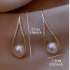 2 Par Elegante Estilo Vintage Pendientes De Perlas