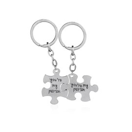 Kysin Chiys Couple Gifts Keychain My Person Puzzle Piece Heart Keychain His Crazy Love Her Weirdo Valentines Day Him Boyfriend