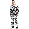 XUWU Cow Print Couples Matching Outfits Soft Pullover Pjs Set