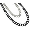 Black/Chrome Plated Double Strand Link Wallet Chain