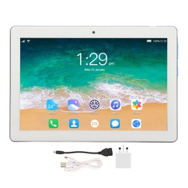 8 Inch Tablet 4G RAM 64G ROM 1920x1080 IPS Screen Octa Core CPU Processor Blue Calling Tablet for Android 10 100‑240V UK Plug