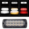 4PCS 12 Strobe LED White Light+Yellow Light Hazard Beacon Emergency