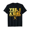 Cool Softball Design For Women Girls Pitcher Softball Player T-Shirt