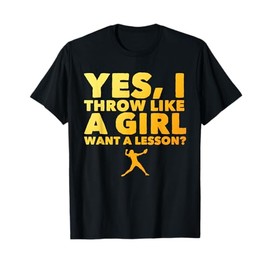 Cool Softball Design For Women Girls Pitcher Softball Player T-Shirt