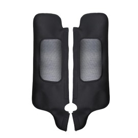 GoaMotors for Ford Mustang 1994-2004 Pair Black Leather Sun Visor Cover Replacement Left Driver & Right Passenger Side Car Sun Visor Cover