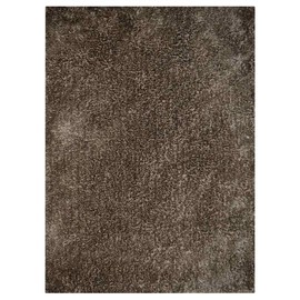 Hand Tufted SHAG Polyester ECO-Friendly Area Rugs - 5'x8', Rectangle, Light Brown Beige, Solid Plain Design, High Pile Thick Handmade Anti Skid Rugs for Living Room K00111