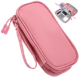 Electronics Organizer, Cord Organizer Case Storage Bags Cable Charger Organizers Travel Toiletry Bag Cosmetic Bag Toiletry Bags Travel Accessories For Women Men Door Room Essentials (Pink)