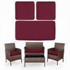 Pakunoda 3 Pack Outdoor Replacement Cushions, Fit for 4-Seater Wicker