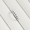 Sterling Silver Full Eternity 2mm Prong Set CZ White Blue