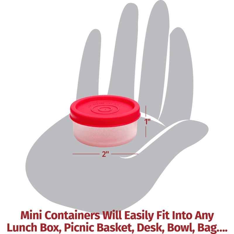 SIGNORA WARE Condiment Containers with Lids- 6 pk. 1.3 oz.Salad