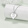 URONE Cross Heart Urn Necklace for Ashes 925 Sterling Silver