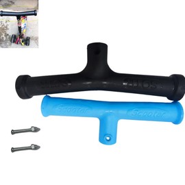 YehVeh 2 Pack Kids Kick Scooter Handlebar Replacement Handle Bar Parts for Kids Scooter Adjustable Height Handlebars 3 Wheel Folding Scooters Removable Seat 1 Inch Tube Front Rear Screw Type