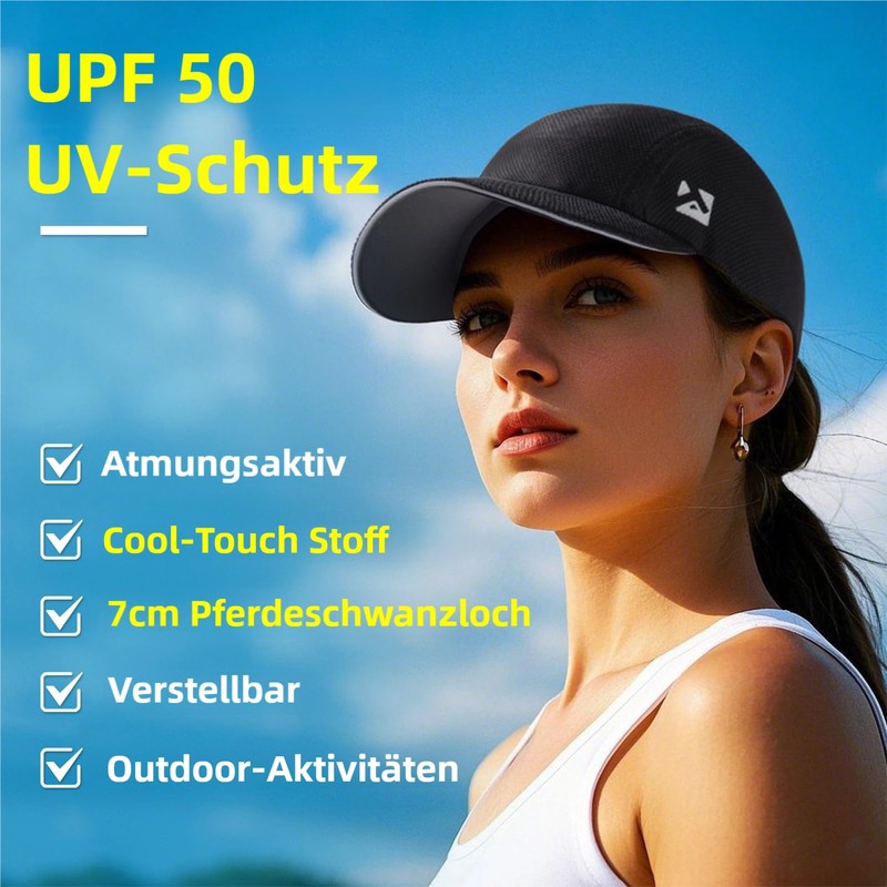 TOP-EX XL/XXL Ponytail Baseball Cap Women's Breathable Baseball Cap UV