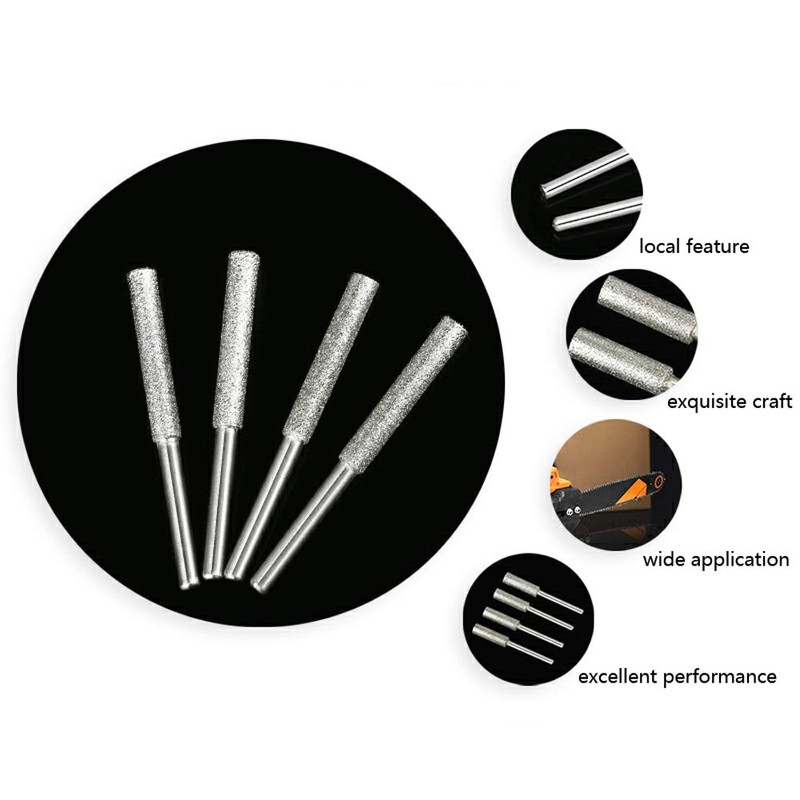 Nifocc Burr Sharpening Stone File Chainsaw Sharpener 3 Different Sizes