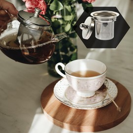 Tea Strainer Insert Fine Mesh Tea Infuser Loose Tea Accessories Heat Proof Handles Teapots Mugs Cups