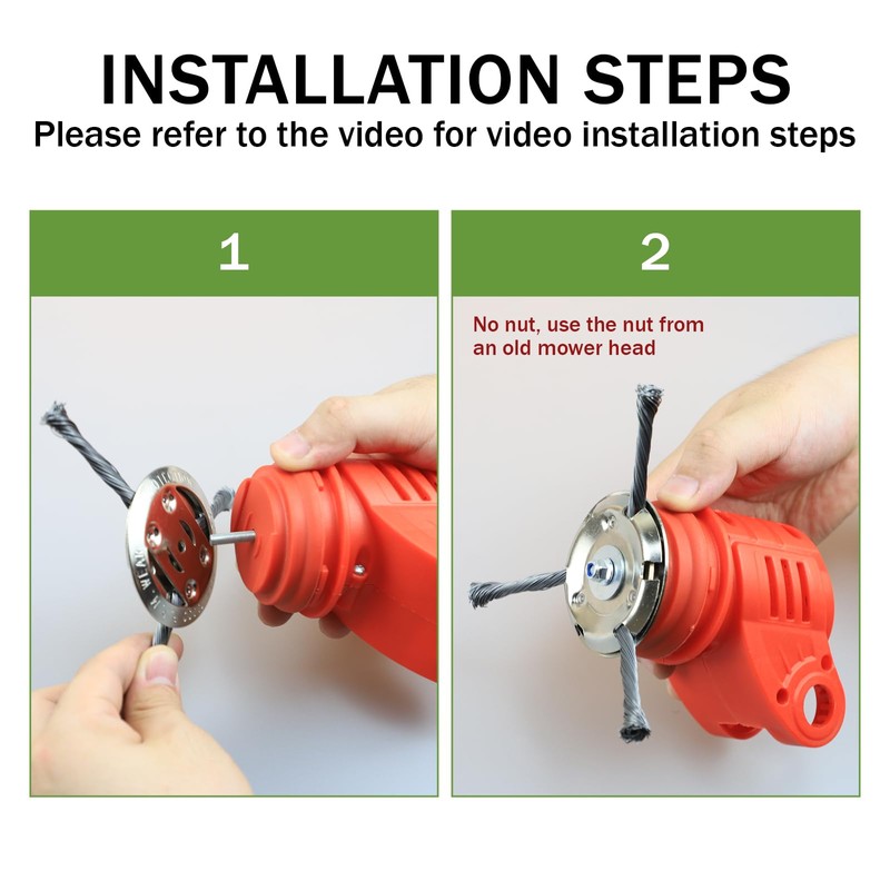 Steel Wire Grass Trimmer Head, Upgrade Bold 2.3 Times Prevent