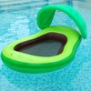 Inflatable Pool Lounger PVC Avocado Modeling with Sunshade Net Pool