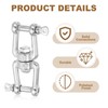 sourcing map Heavy Duty M5 Double Swivel Eye Hook, 304