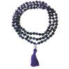 Mala Amethyst with Crystal Guru Bead Hand Knotted 108 Bead