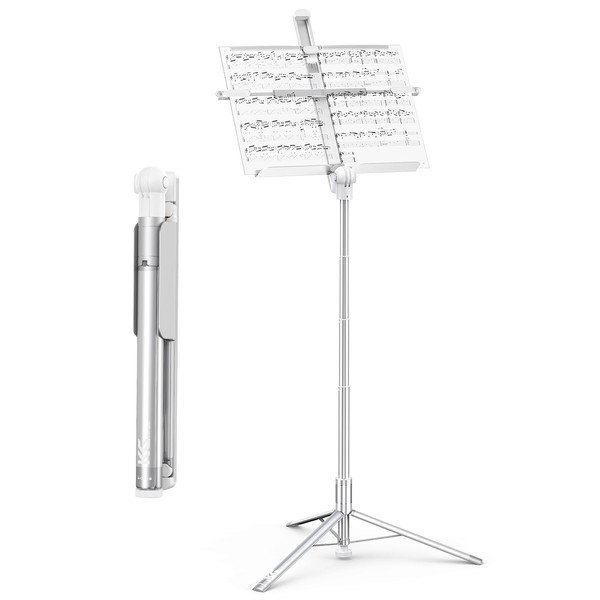 KraftGeek 66" Music Stand for Sheet Music, Portable and Folding