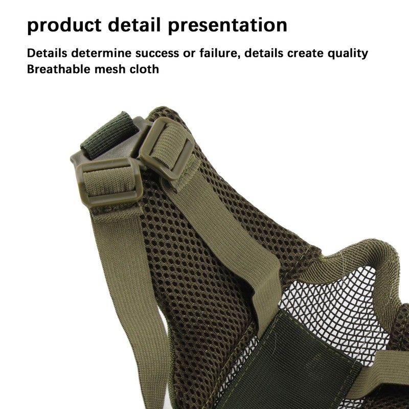 V10 Half Face Steel Mesh Breathable Protective Face Guard Competition