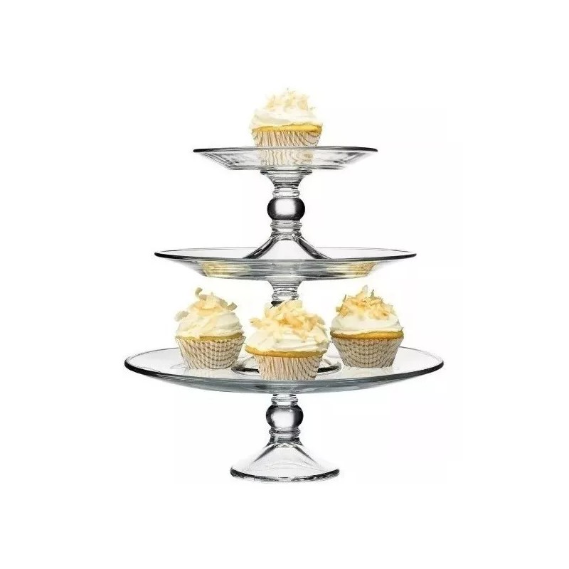 Crisa Pastelero Plato Y Base De 3 Pisos Desmontable Envio