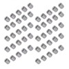 M4 Stainless Steel Rod Connector Nut Coupling Round Fastener 50Pcs