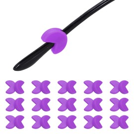 PATIKIL 15Pair Silicone Eyeglasses Retainer, Anti-slip Glasses Ear Hook Soft Elastic Silicone Eyeglass Ear Grips Holder for Sunglasses Sport Study, Purple