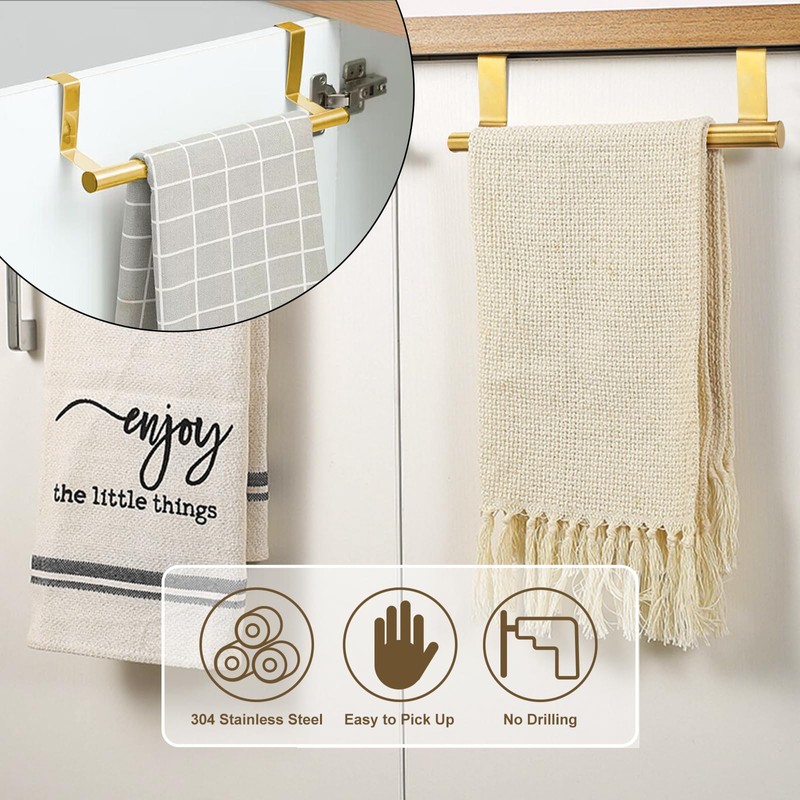 RETON Pack of 3 Kitchen Towel Racks, 23 cm Tea