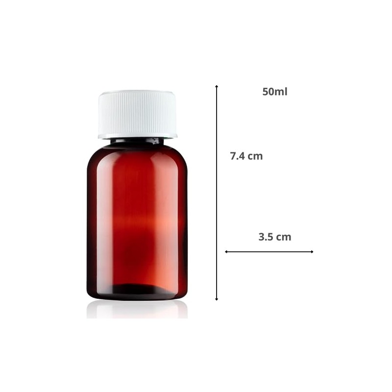 This-Trading 50ml Plastic Medical Pill Pots with Child-Resistant Lids -