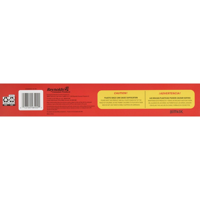 Hefty Baggies Food Storage Bags, Gallon Size, Twist Tie, 75