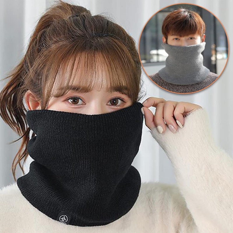 Fourfivesix Haru Knit Neck Warmer, Winter, Thick, Fluffy, Fleece Lining,